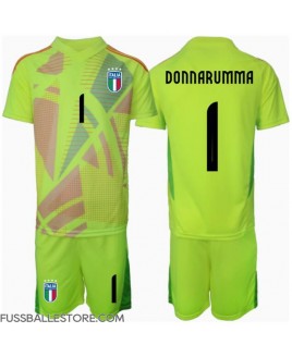 Günstige Italien Gianluigi Donnarumma #1 Torwart Heimtrikotsatz Kinder EM 2024 Kurzarm (+ Kurze Hosen)